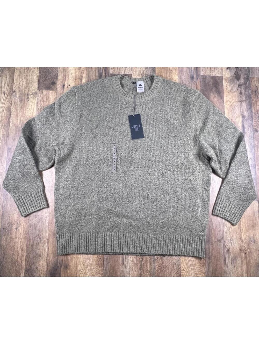 NWT VRST Relaxed Cozy Men's Sweater Early Grey XL Soft Boxy Crewneck NEW